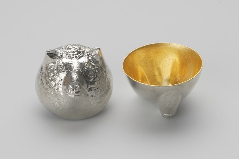 金箔干支カップ-羊 - ワイングラス・酒器 - 金属 ゴールド