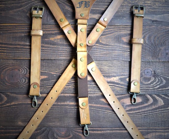 サスペンダー【レザークラフト】※長さ調整できます サスペンダー【レザークラフト】※長さ調整できます