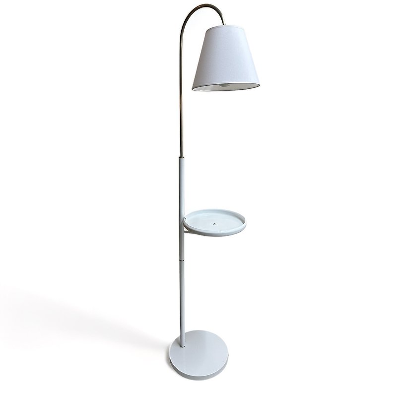 [Pure White Wenqing] Texture Floor Lamp Cloth Cover Standing Lamp Cloth Cover Table Lamp Lighting Loft Lighting - โคมไฟ - โลหะ 