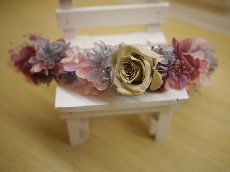 ♥ ♥ Flower Princess line daily Amaranth corolla / Bride corolla / immortal flower - Hair Accessories - Plants & Flowers Purple