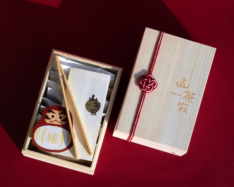 New Year's Gift Box | 8 Decaffeinated Tea Bags | Lucky Cat Daruma Taiyaki Koamu Camellia - Tea - Plants & Flowers 