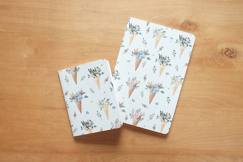 Notebook set : Flower Cones (set of 2) - 筆記簿/手帳 - 紙 白色