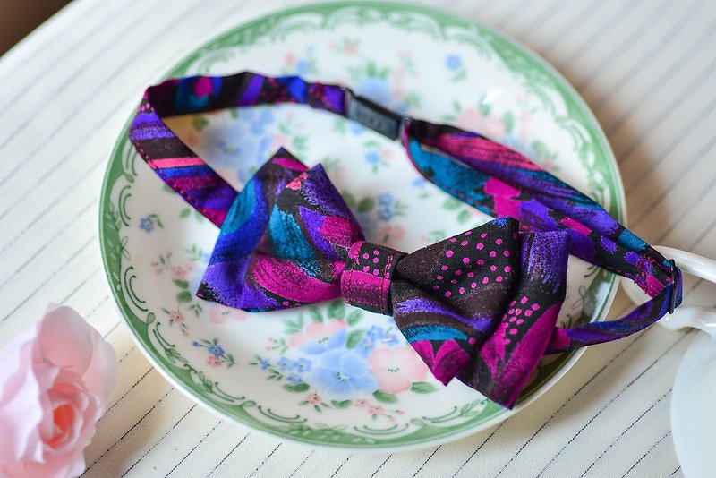 Neon-bow tie tweeted - Ties & Tie Clips - Cotton & Hemp Silver