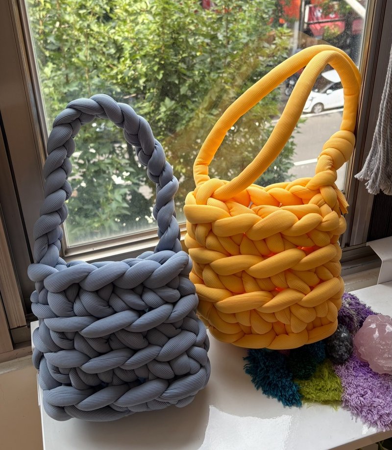 アイスランド編み物講座 - バケットバッグ（文化コインあり） - 編み物教室・タフティング - その他の素材 