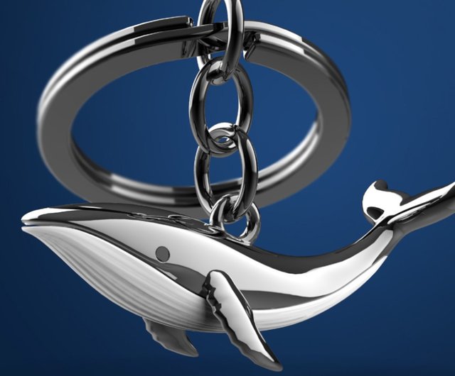 クジラのキーホルダー Metalmorphose】MTMクジラのキーホルダー 海洋動物/チャーム/ギフト