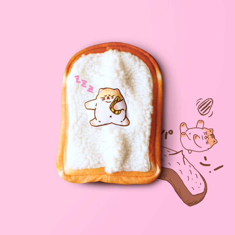 パンの上で寝るハム ポケットティッシュケース - 其他 - 聚酯纖維 白色
