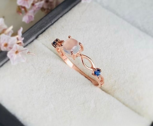 キャッツアイムーンストーンリング 指輪 ムーンストーン リング (キャッツアイ ムーンストーン) ラウンド型、5