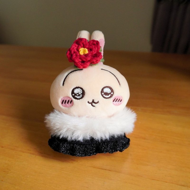 山茶花千金 | 娃衣 吉伊卡哇 ちいかわ Chiikawa 10cm - 公仔/玩偶 - 棉．麻 黑色