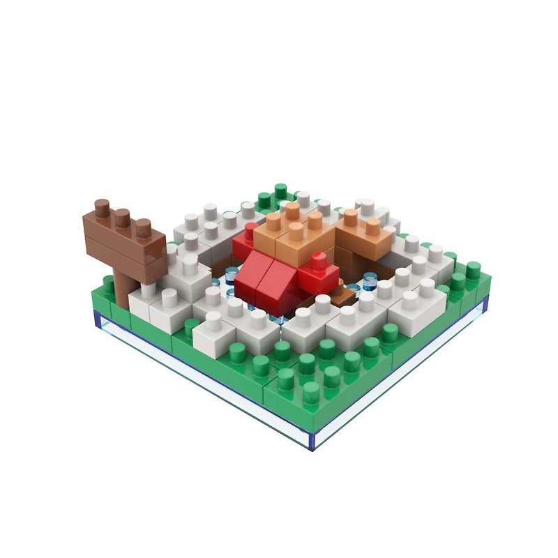 Archbrick Monkey in the Little Hot Spring Brick - Items for Display - Plastic Multicolor