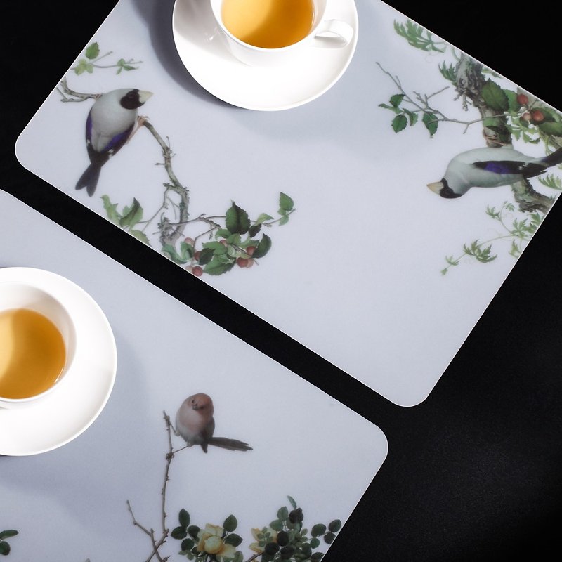 Bird language fragrance │ Forbidden City authorization | Lang Shining placemat - Xian Yu Changchun - Place Mats & Dining Décor - Silicone White