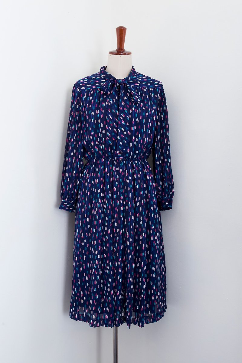 Banana Flyin   星空點綴般的生活 日本 古著 古着 vintage 長袖洋裝 - 連身裙 - 其他材質 