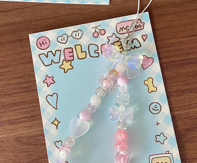 Colorful jelly beans•Beaded mobile phone rope/chain - Shop Amelia Jewelry  Lanyards & Straps - Pinkoi