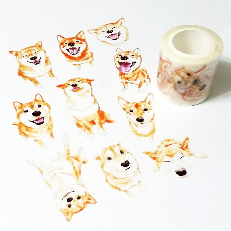 紙テープをパッキング10匹の犬10米国 - マスキングテープ - 紙 多色