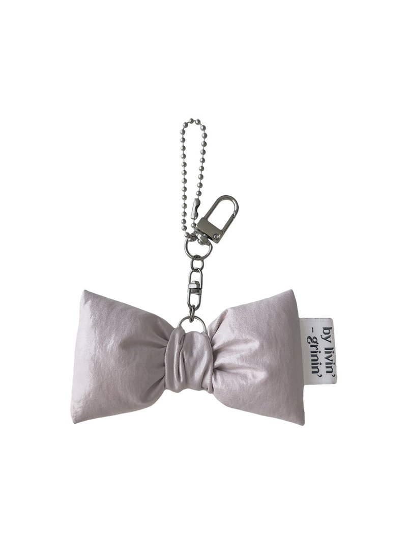 little ribbon keyring_indi pink - 鑰匙圈/鑰匙包 - 尼龍 粉紅色