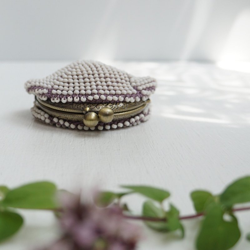 Ba-ba (m) Beads crochet coinpurse No.2167 - 零錢包/小錢包 - 其他材質 紫色