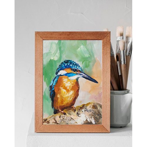 カワセミ 油絵鳥小鳥鳥動物絵画 オリジナル - ショップ