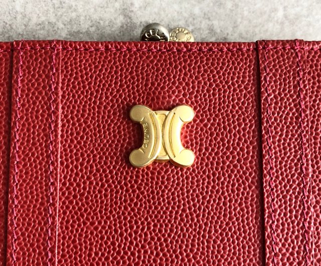 CELINE オールドセリーヌ がま口 コインケース　マカダム トリオンフ セリーヌ/コインケース/マカダム/トリオンフ/黒/型番：10C663BFU