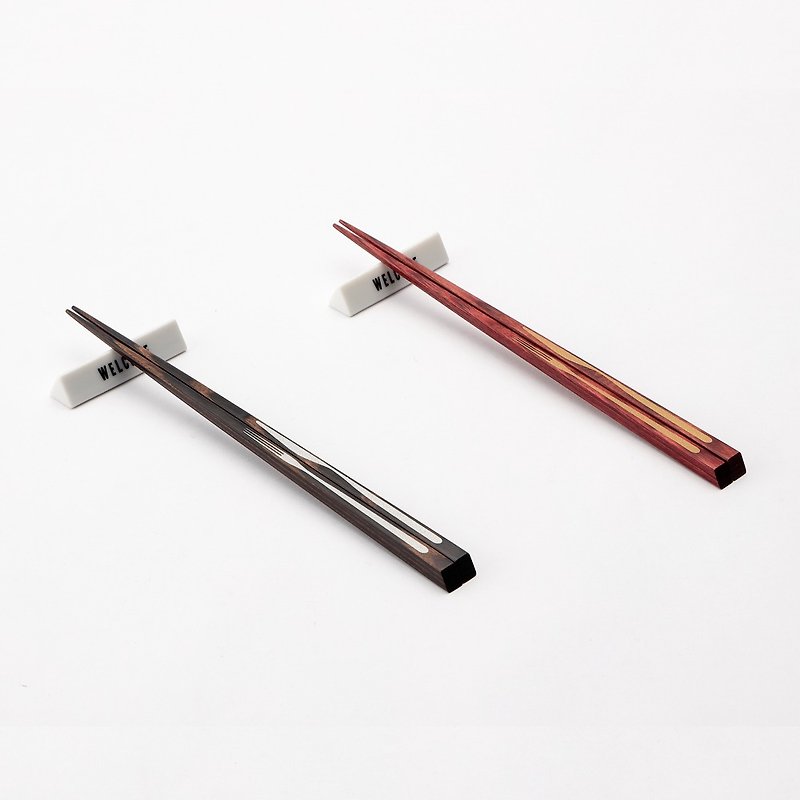 Knife and Fork Chopstick and Rest / Set of 2 - Chopsticks - Wood 