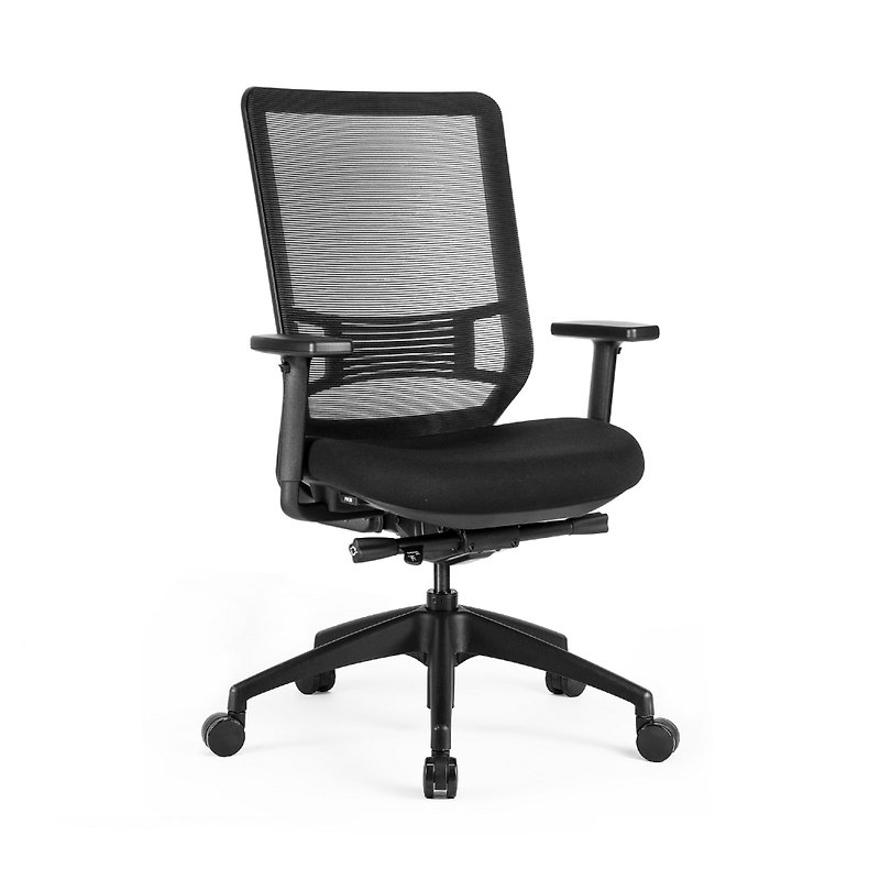 BUDDY 大型背もたれ オフィスチェア/パソコンチェア/エンジニアリングチェアブラックブラックネット - 椅子・ソファー - ナイロン 