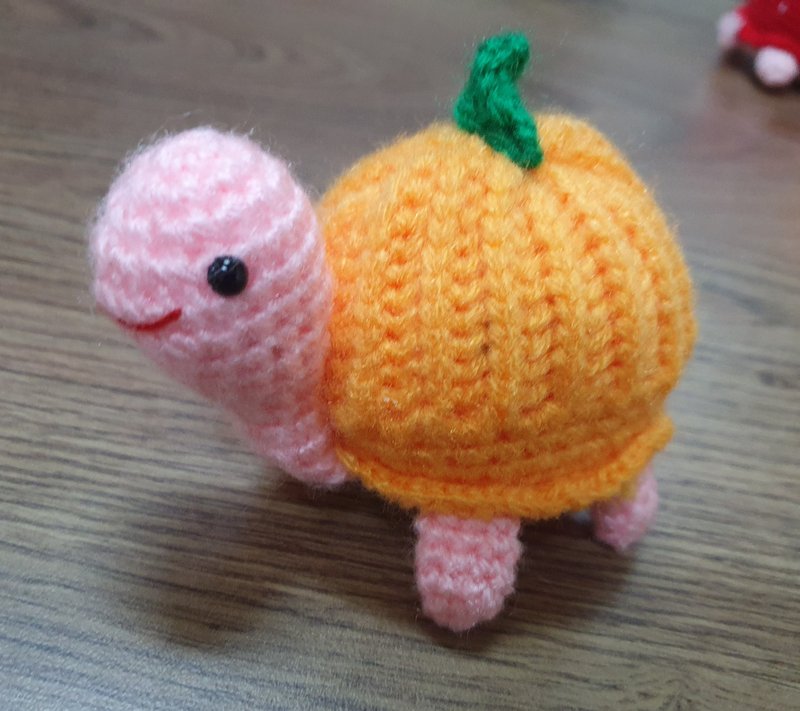 Crochet course pumpkin turtle design handmade yarn doll beginners can - เย็บปักถักร้อย/ใยขนแกะ/ผ้า - ผ้าฝ้าย/ผ้าลินิน 