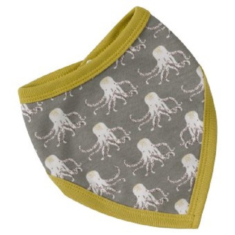 100% organic cotton gray octopus saliva towel bib pocket new product series and Europe and the United States simultaneously listed - ผ้ากันเปื้อน - ผ้าฝ้าย/ผ้าลินิน หลากหลายสี