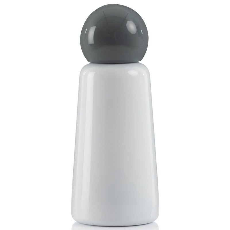 Skittle Bottle Mini 300ML - White with Dark Grey cap - กระบอกน้ำร้อน - สแตนเลส ขาว