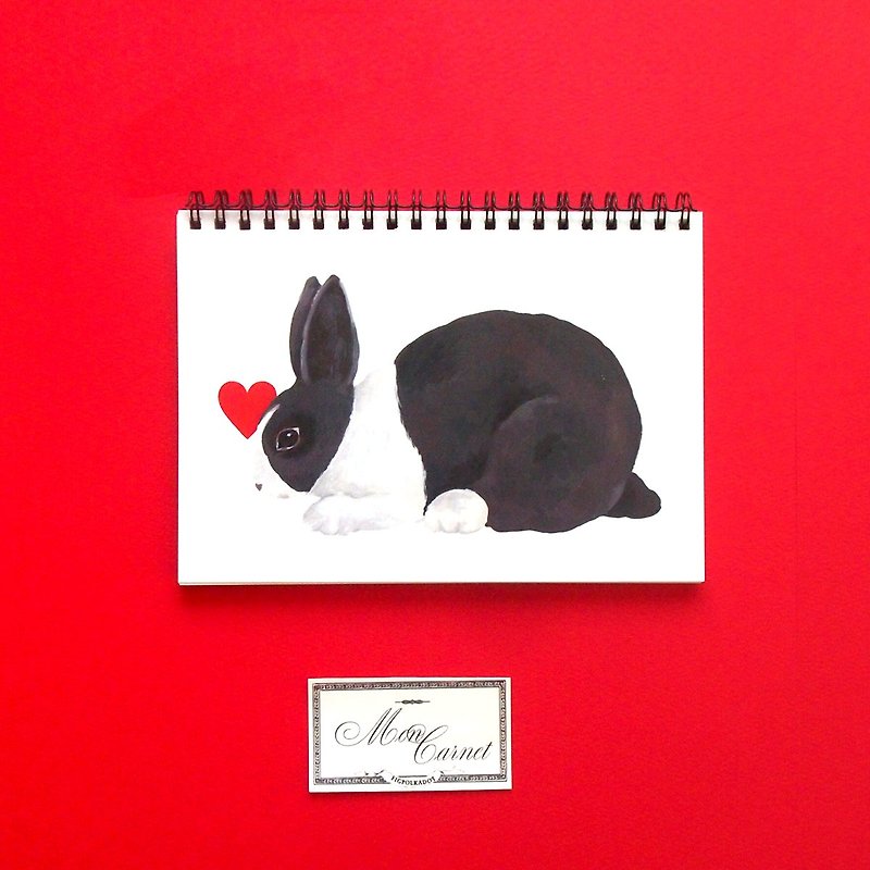 Rabbit kiss secret notebook - Notebooks & Journals - Paper Black