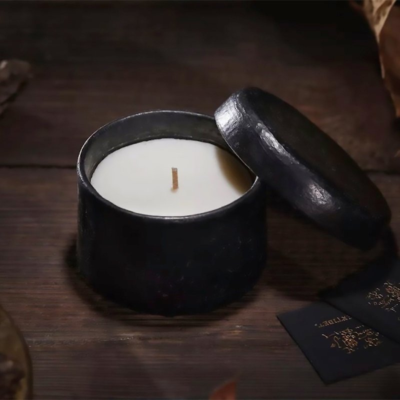 藏香蠟燭 純手工西藏黑陶 香薰香氛 - 香薰蠟燭/燭台 - 陶 黑色