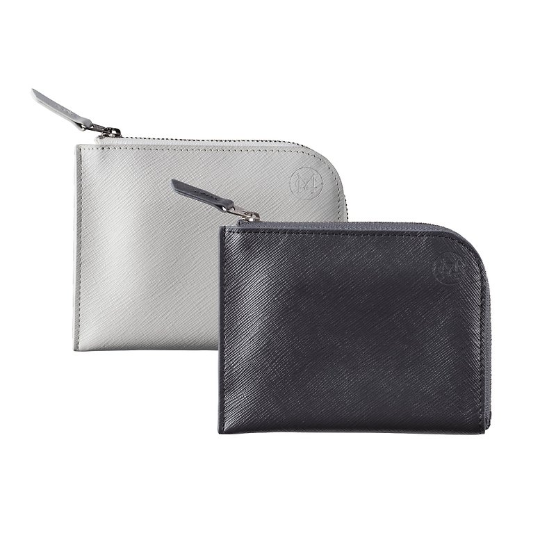 Mercury leather half zipper wallet multifunctional practical wallet card holder coin purse - กระเป๋าสตางค์ - หนังแท้ สีแดง