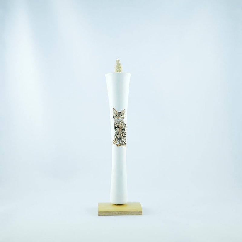 [Kyoto Fushimi Kyoto Candle] The world is a cat joint limited edition NMR-1512 - Candles & Candle Holders - Wax White