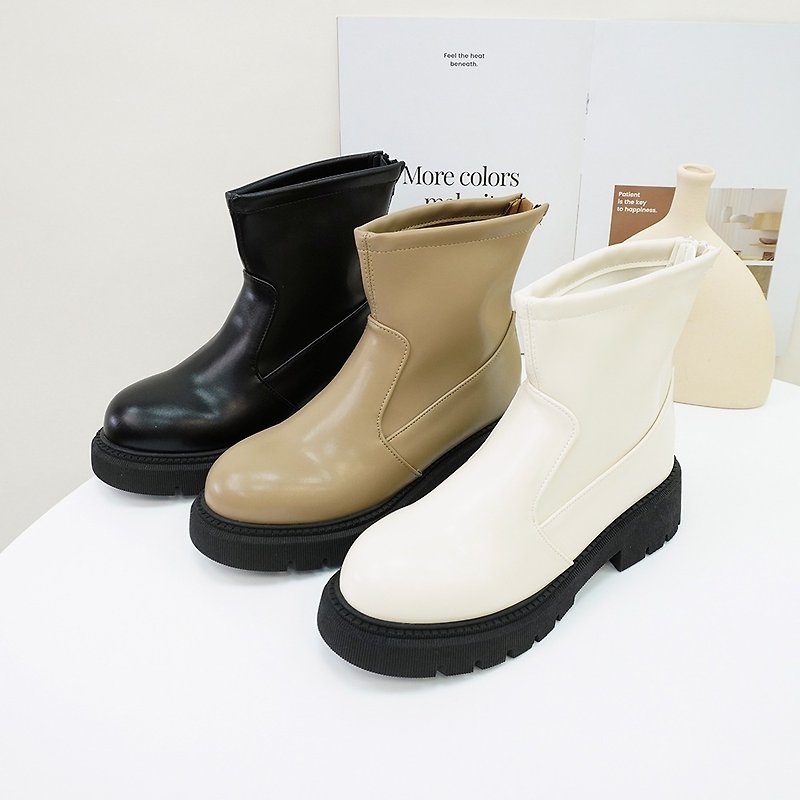 女鞋 靴子 MIT加大尺碼簡約輕量馬丁靴 TG53018 - 女短靴/中筒靴 - 其他材質 