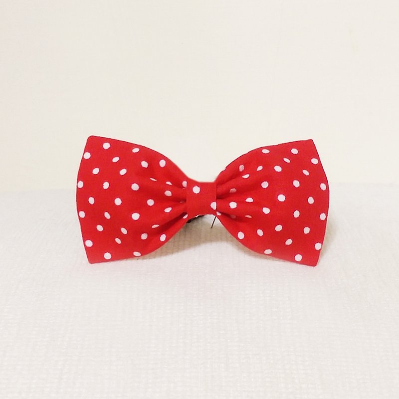 Ella Wang Design Bowtie Pet Bowtie Bowtie Cat and Dog Red Water Jade Point - Collars & Leashes - Cotton & Hemp Red