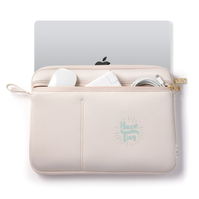 LUCIEN MacBook Air 13/Pro 14 耐衝撃・撥水PCケース - シェルベージュ - パソコンバック・PCケース - その他の素材 ゴールド