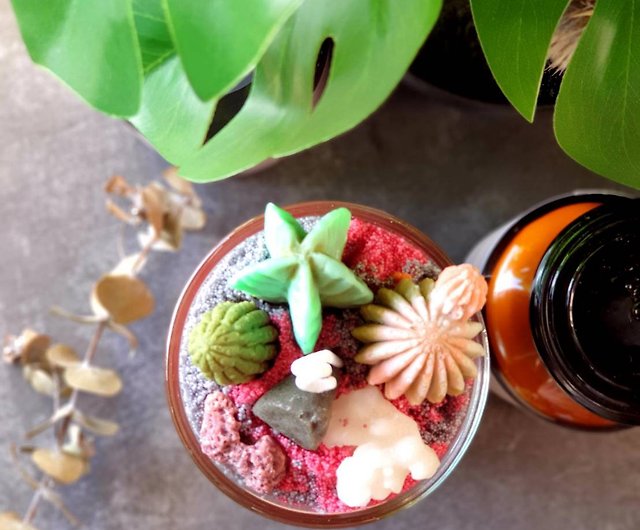DIY素材パッケージジューシーな鉢植えキャンドル】韓国の香り天然植物