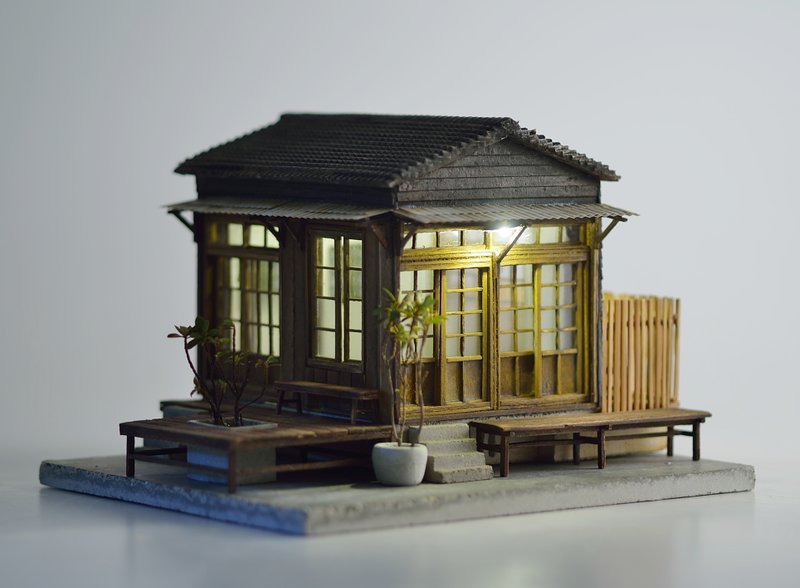 水泥老屋創作--日式庭院老屋(訂製) - 擺飾/家飾品 - 水泥 咖啡色