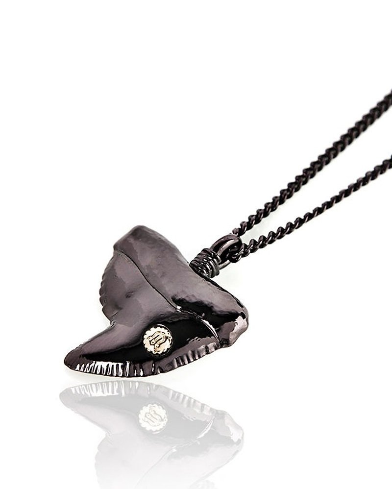 Recovery X Metalize Shark Tooth Necklace (Black Nickel) - Necklaces - Other Metals 