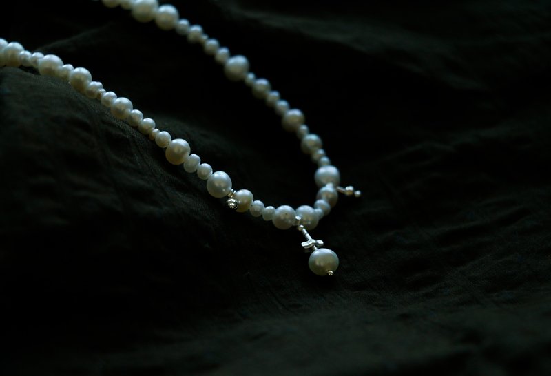 เงินแท้ สร้อยคอ ขาว - Pearl Sterling Silver Design Necklace