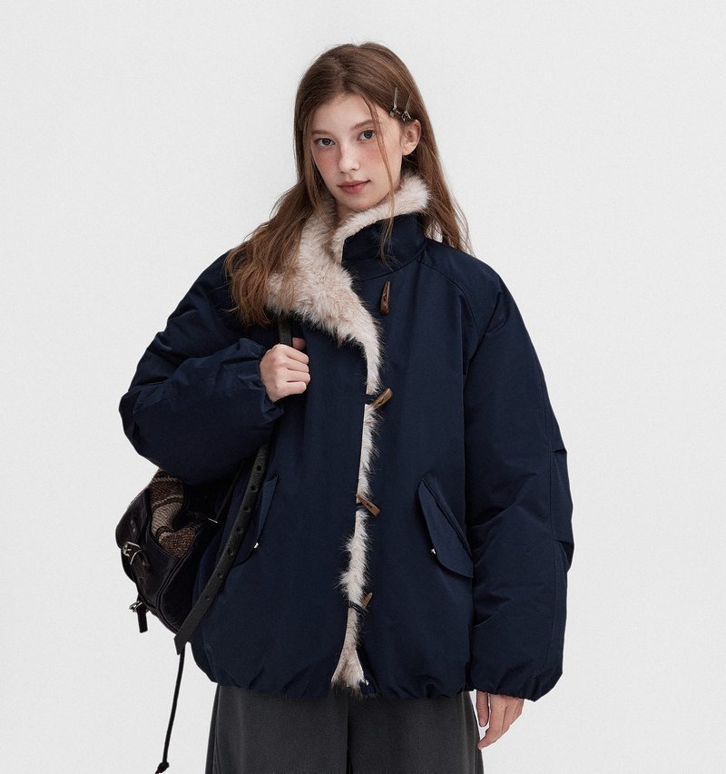 北歐星期天  / 環保皮草羽絨服外套 / 90白鴨絨 - 女大衣/外套 - 其他材質 多色