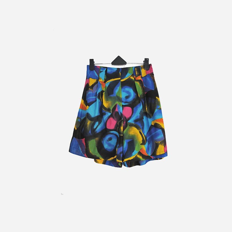 Discolored vintage / colored abstract shorts no.648 vintage - กางเกงขาสั้น - วัสดุอื่นๆ สีน้ำเงิน