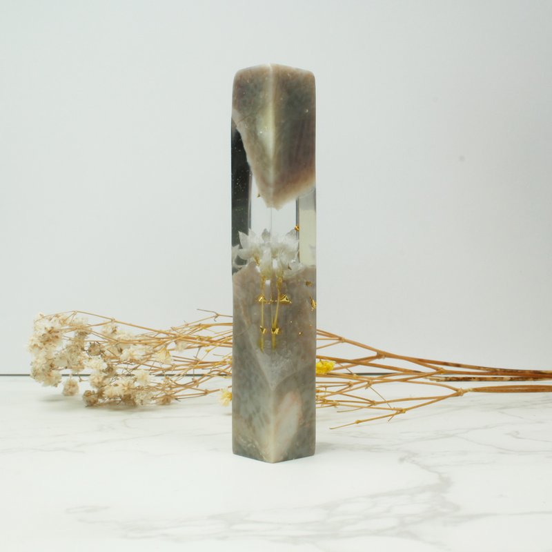 客製化手工印章-|永生花樹脂印石 1.3x1.4 CM|手工篆刻印章 - 印章/印台 - 石頭 