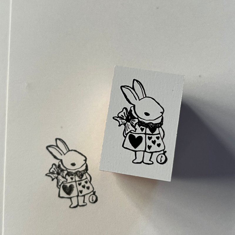 White Rabbit from Wonderland Rubber Stamp - Stamps & Stamp Pads - Rubber White