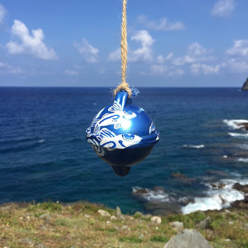 飛魚圖騰 / 浮球彩繪 / 浮球 - 裝飾/擺設  - 塑膠 藍色