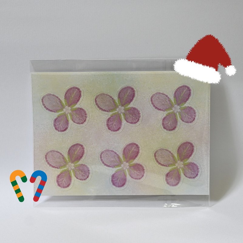 Deep Pink Transparent Flowers Transparent Sticker Hand-drawn Flora Fauna Planner Decoration Christmas Gift Exchange Stickers - สติกเกอร์ - กระดาษ 