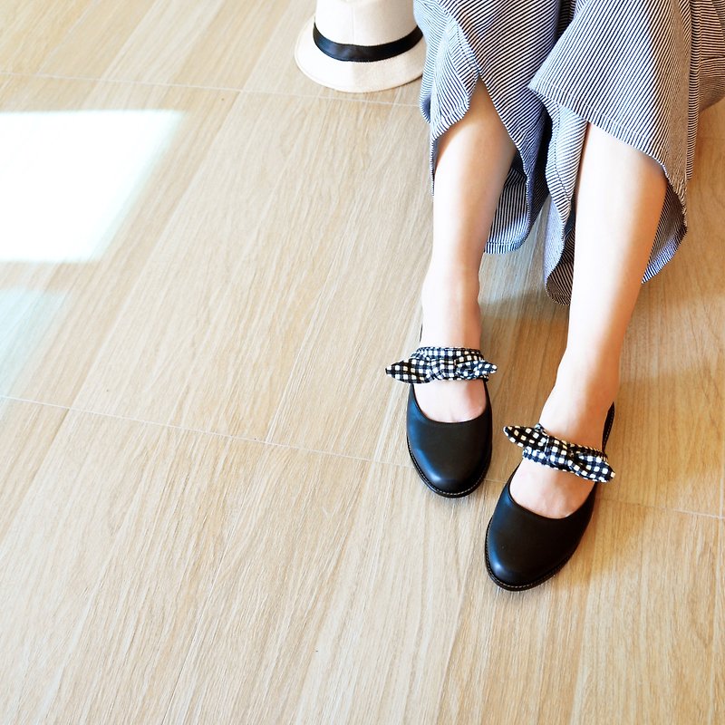 Exchangeable Ribbon Sandals - Black - รองเท้ารัดส้น - วัสดุอื่นๆ สีดำ