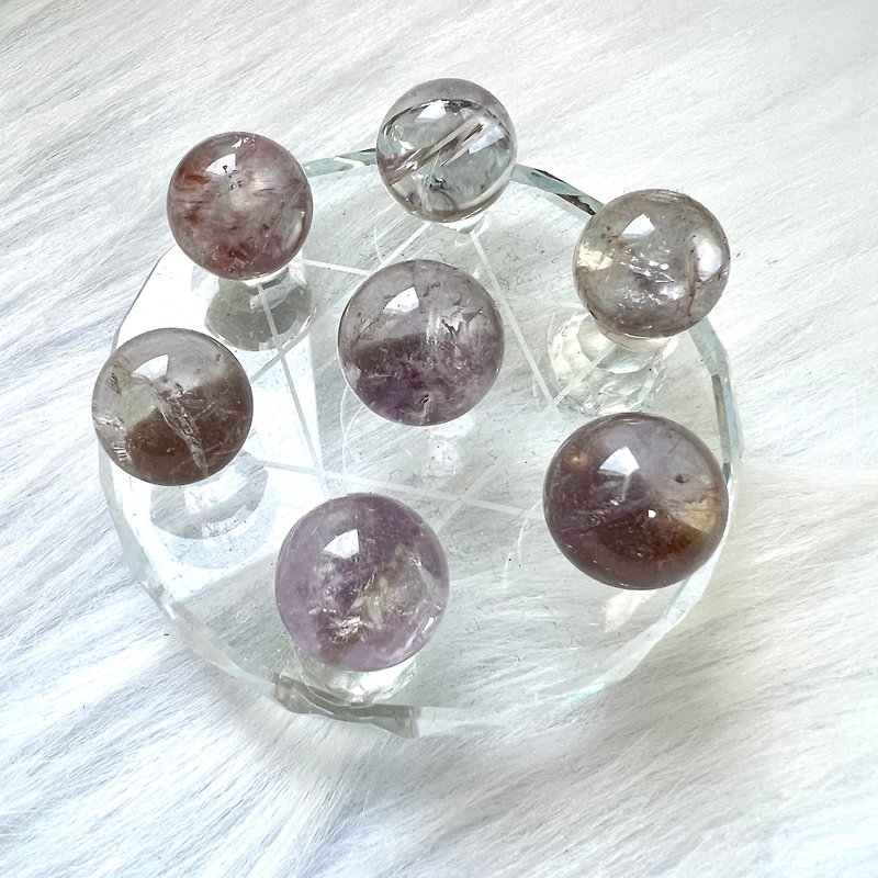 Fine Lavender Amethyst Ball Seven Star Array | Crystal | Crystal Ball | Crystal Ornaments - Items for Display - Crystal Purple