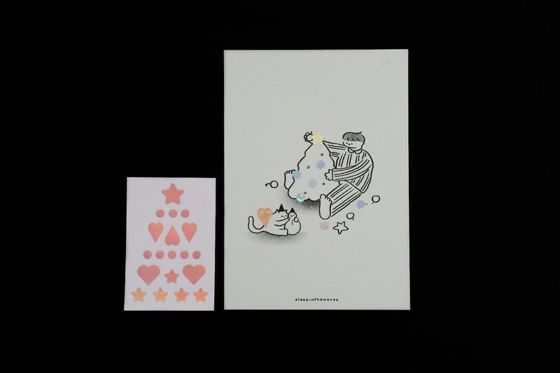 It’s Christmas again | Christmas card + sticker combo - Cards & Postcards - Paper 