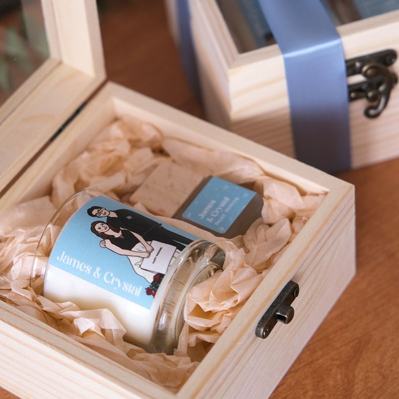 [Gift Box Set] MIX LAB Candle Diffuser Wooden Box Gift Set | Scented Candle Car Diffuser - น้ำหอม - แก้ว สึชมพู