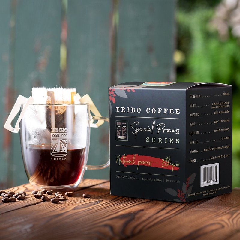 TRIBO COFFEE -衣索比亞•耶加雪菲 日曬 淺焙 濾掛式咖啡 (10入)