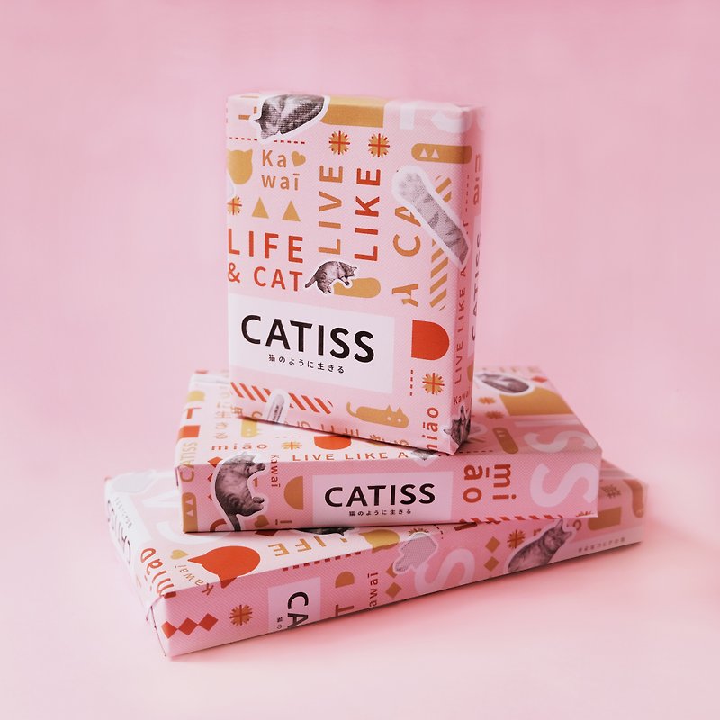 台湾で大人気 ! CATISSねこ手リップクリーム　癒しの猫の肉球デザイン&保湿 ( 白ねこ/無香料 ) - リップケア - その他の素材 ピンク