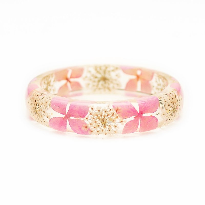 FlowerSays / Hydrangea Real Flower Bracele / PinkCollection / Eternal Flowers /  - Bracelets - Plants & Flowers Pink